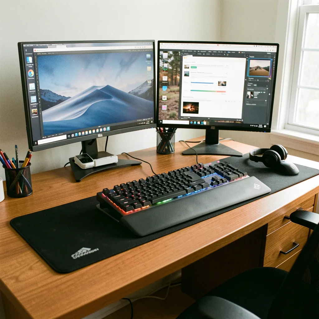 Modern home office workspace setup